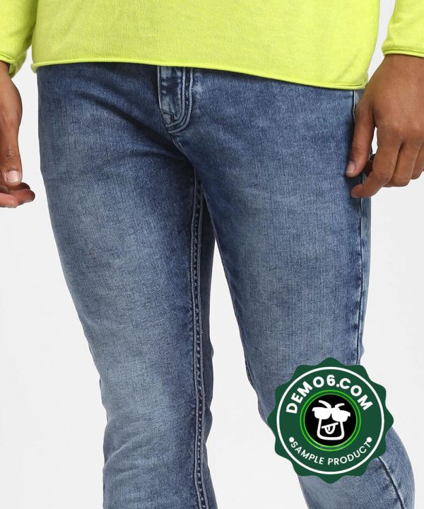 Washed Mid Rise Jeans #2